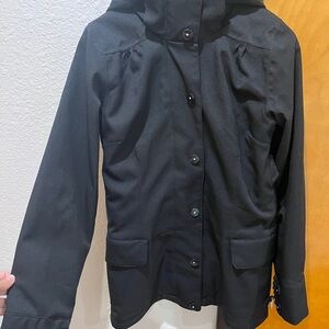 Roxy Black Hooded Fleece Jacket